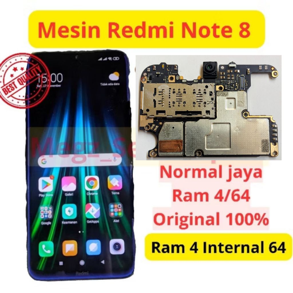 Mesin Redmi Note 8 4/64GB Hidup Normal Original Copotan Mesin Xiaomi Redmi Not 8
