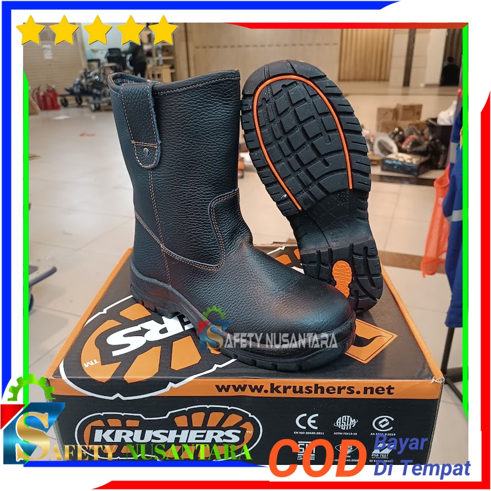 Sepatu Safety Krushers Texas Black -  Safety Shoes KrushersTexas Hitam