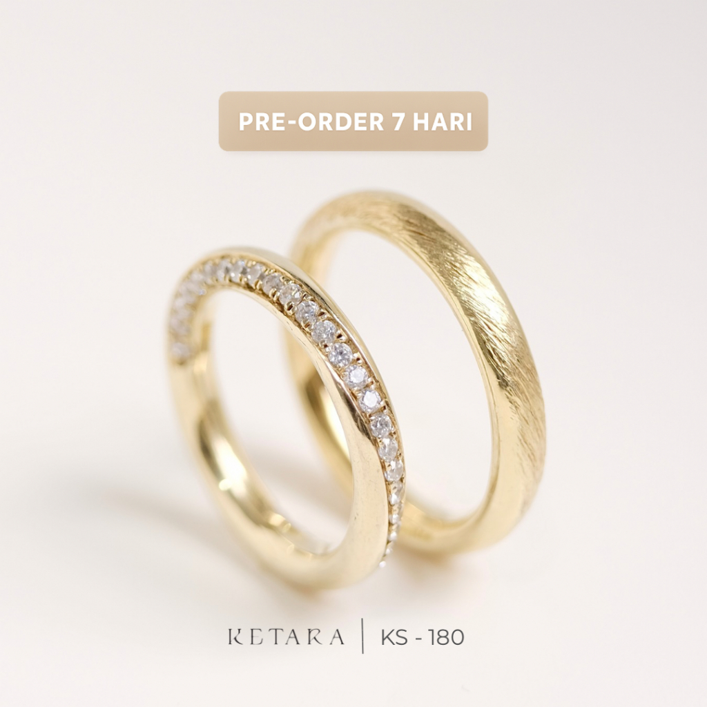 Cincin Kawin Tunangan Cincin Tunangan Cincin Couple Perak Silver Ketara Jewelry