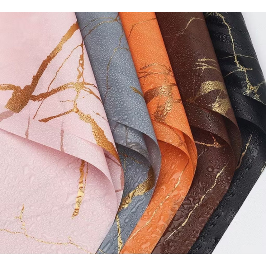 Kertas Buket Marble - Kertas Buket Motif Marmer - Cellophane Marmer Waterproof