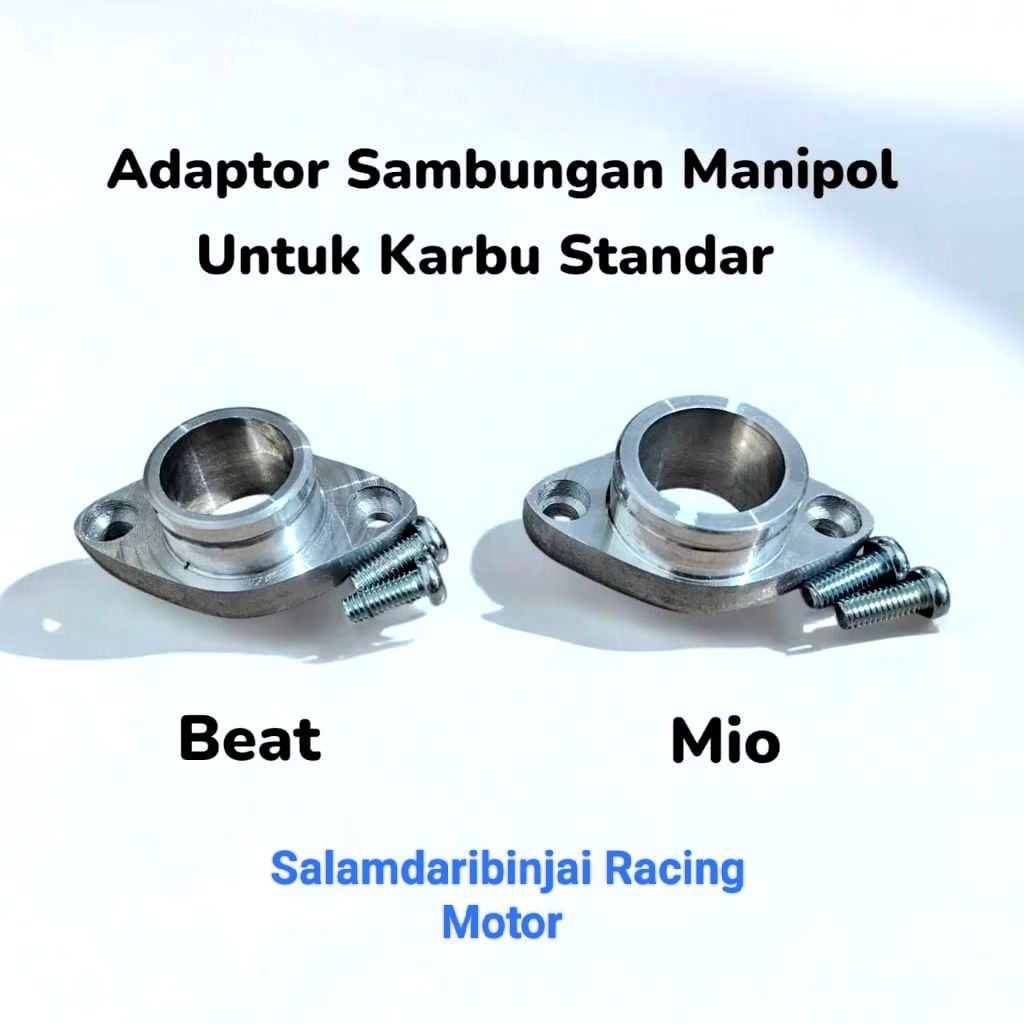 (Salamdaribinjai Racing)Adaptor Sambungan Manipul Karbu Intek Intake Manipol Mio Beat Ke Karbu Revo 