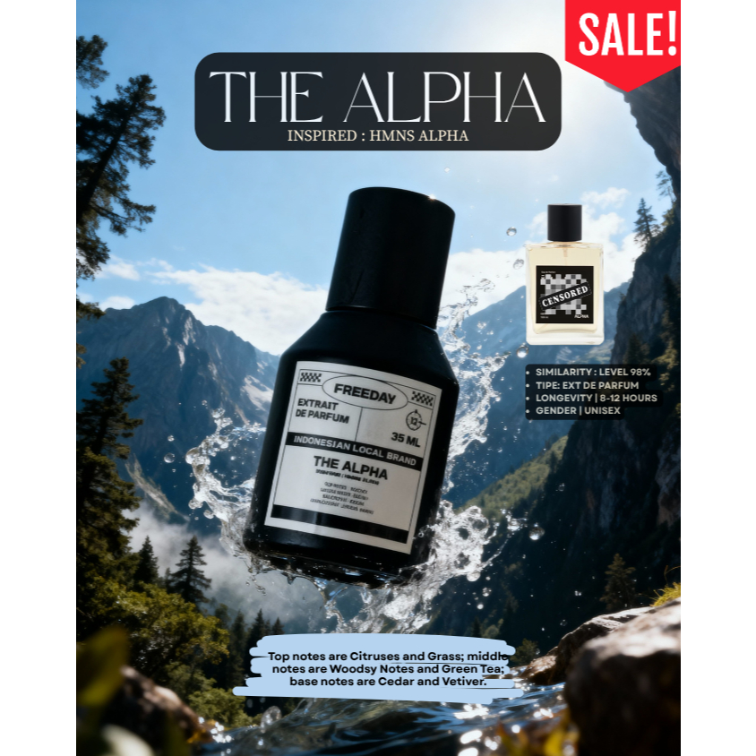 FREEDAY THE ALPHA PARFUM PREMIUM Pria dan Wanita Special Bundling 35ml Parfume Unisex