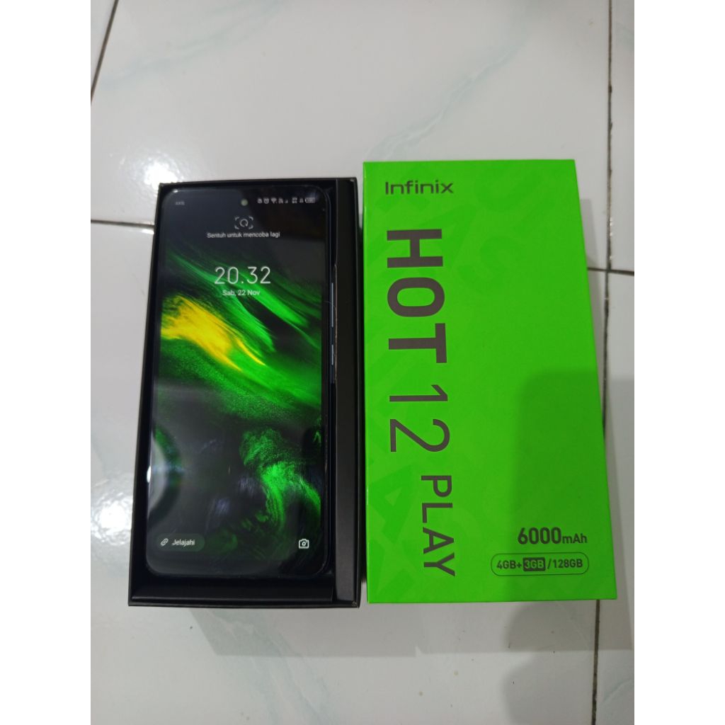 (SECOND) Infinix hot 12 play Ram 4+3 / Hp infinix hot 12 play bekas mulus / Hp android bekas berkual