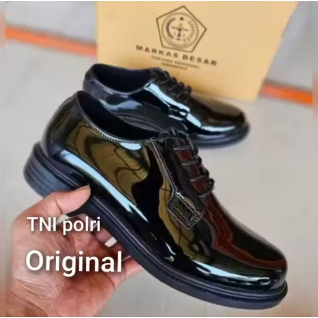 sepatu pdh pria  jatah mabes TNI polri