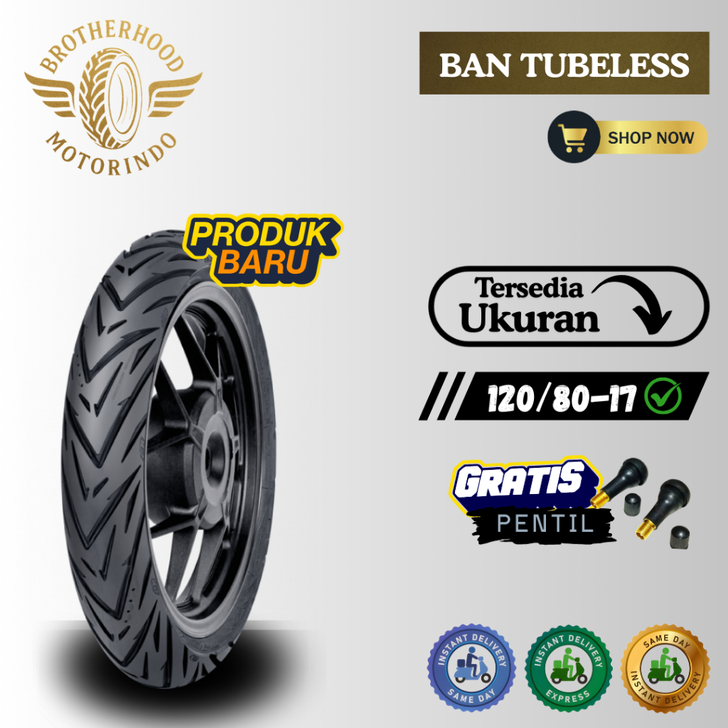 BAN FDR GENZI PRO  120/80-17 TUBBELES / BAN GENZI TUBLES / BAN MOTOR RING 17 / BAN FDR RING 17 / BAN