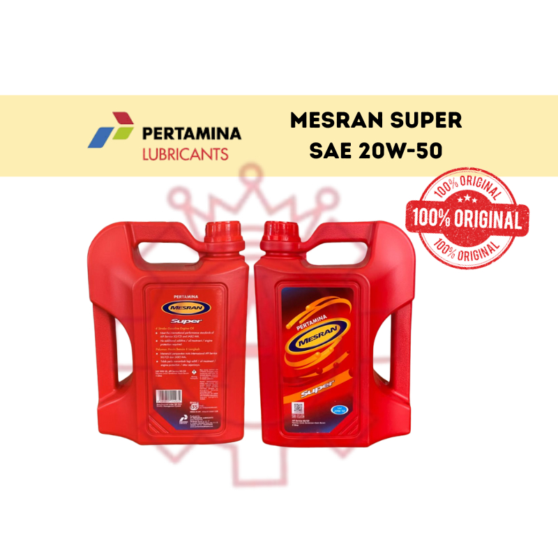 OLI MESIN MESRAN SUPER SAE 20W-50 1 LITER & 4 LITER ORIGINAL PERTAMINA