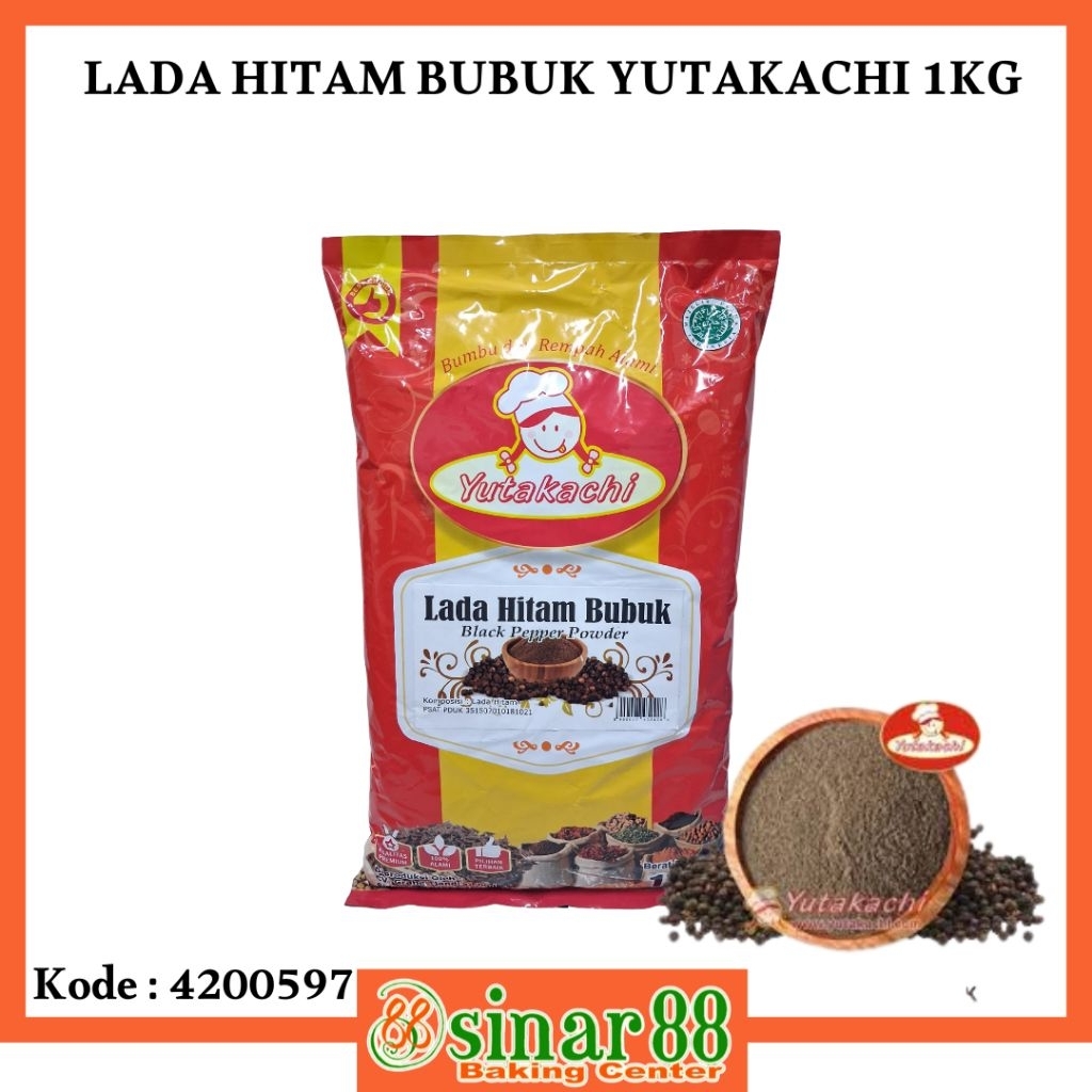 LADA HITAM BUBUK YUTAKACHI 1KG ( MERICA HITAM )