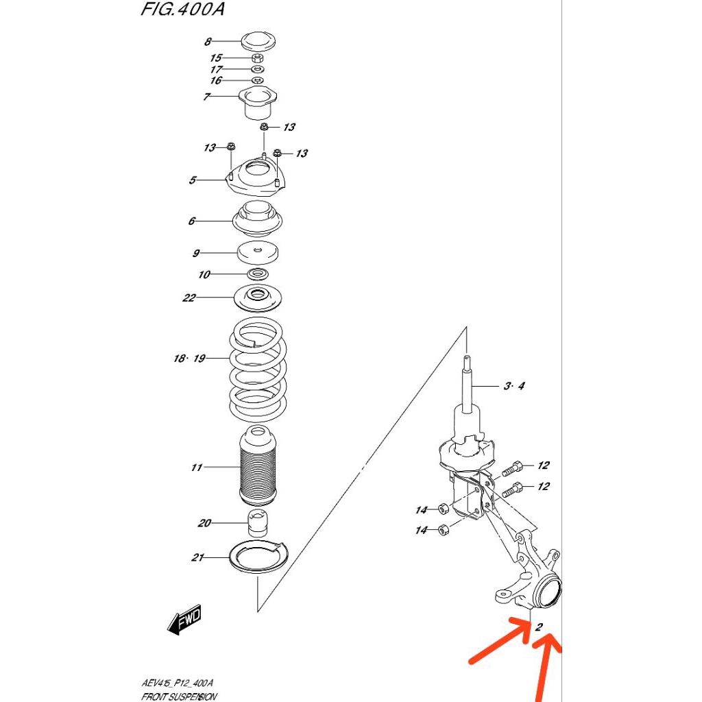 Suzuki SGP knuckle knakel knuckle STEERING kanan dan kiri untuk mobil Suzuki new carry Tayo original