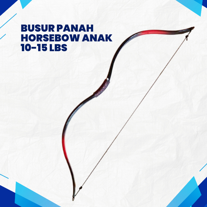 Paket Busur Panah Anak Model Horsebow Motif Tauhid 10-15 Lbs | Horsebow Anak Tauhid