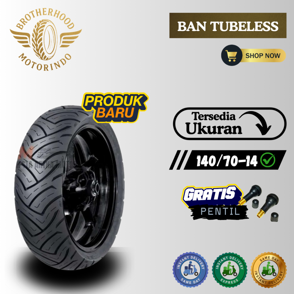 BAN FDR XR EVO 140/70-14 TUBBELES / BAN XR EVO TUBLES / BAN MOTOR RING 14 / BAN FDR RING 14 / MOTOR 