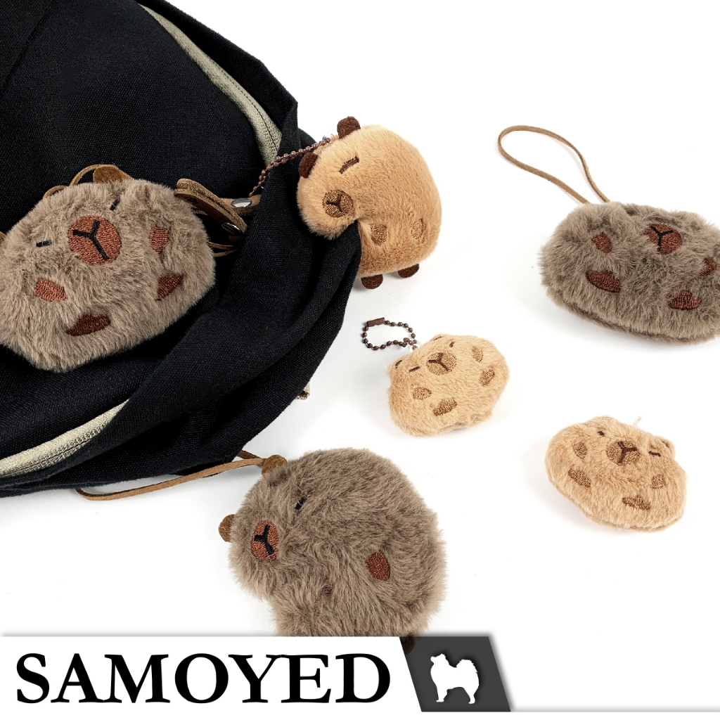 SAMOYED CHRM-CPB Gantungan / Aksesoris Tas / Kunci Karakter / Kartun / Boneka Kapibara Lucu / Cute C