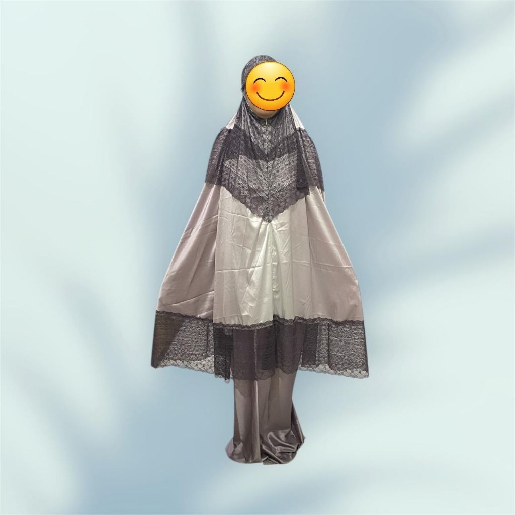 mukena armani silk ombre renda