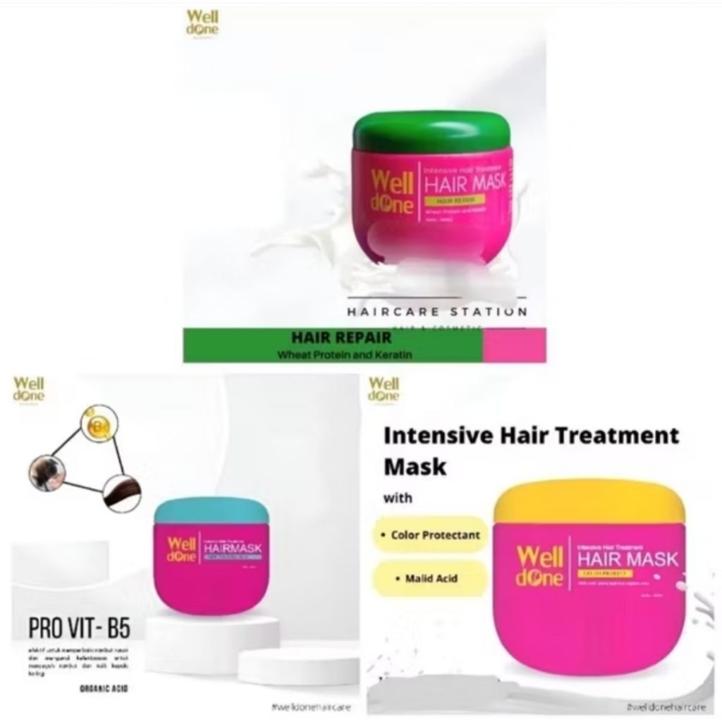 Well Done Hair Mask 500ml Masker Rambut