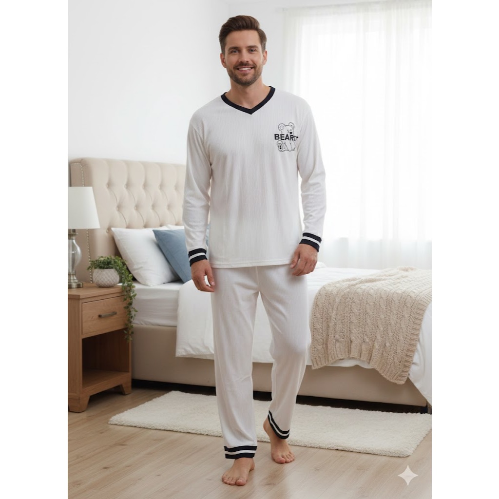 BEST DEALS PAJAMAS COWOK REMAJA ABG TANGGUNG KAOS SPANDEX SETELAN CELANA PANJANG IMPORT BAJU TIDUR