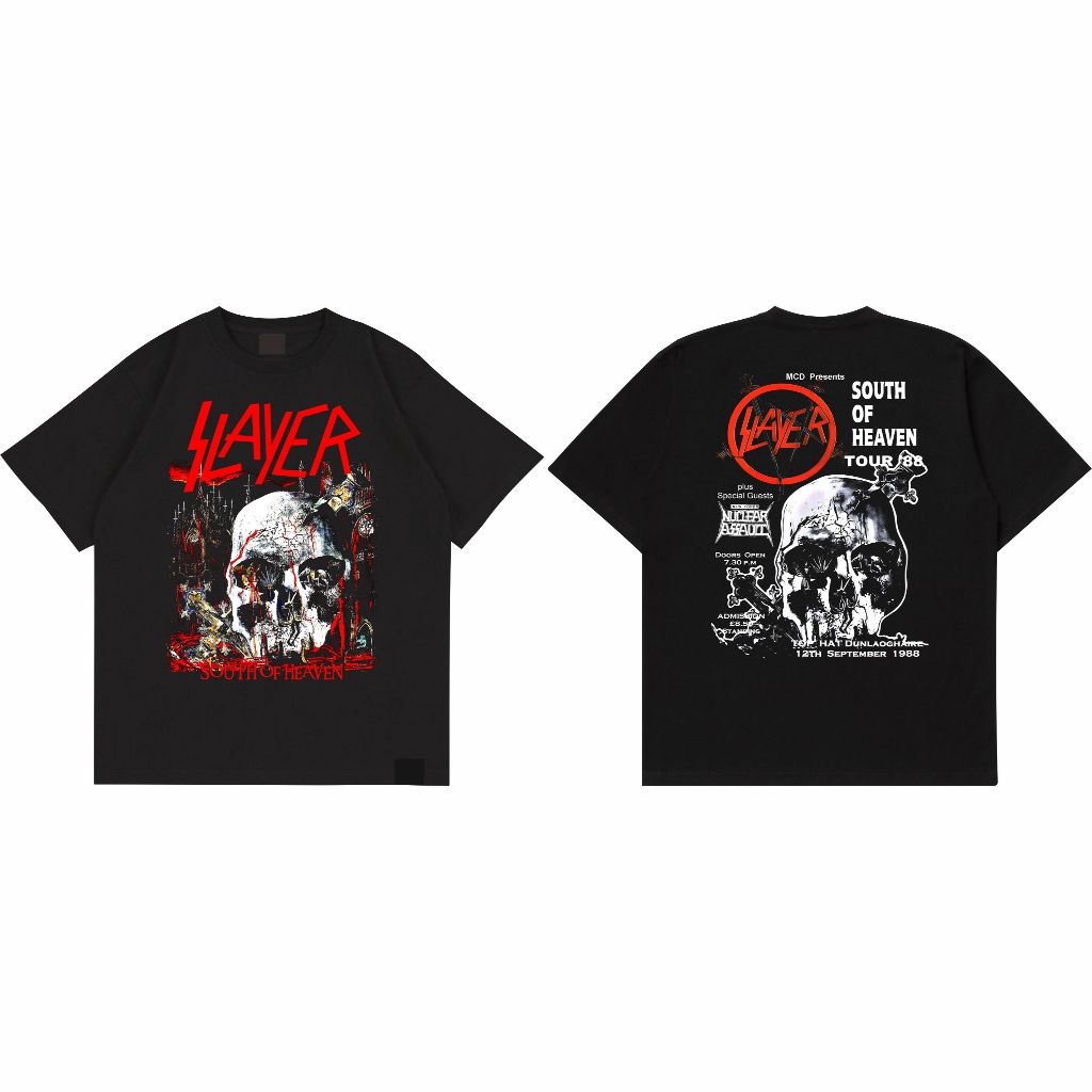 Musicislikemagic - Kaos Band Slayer - South Of Heaven Tour / Tshirt Musik Rock Metal