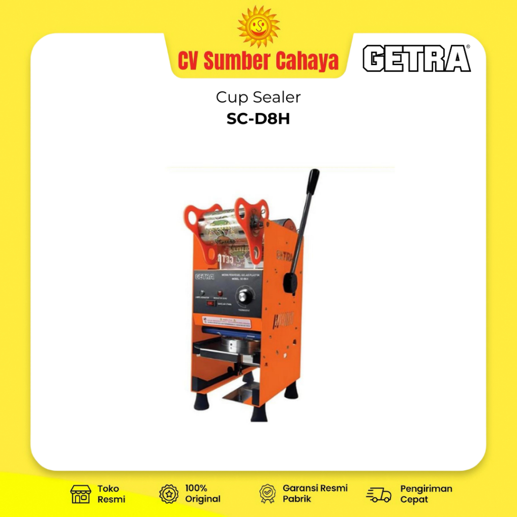 GETRA Manual Cup Sealer Penyegel Cup Plastik Minuman Alat Press Minuman SC-D8H