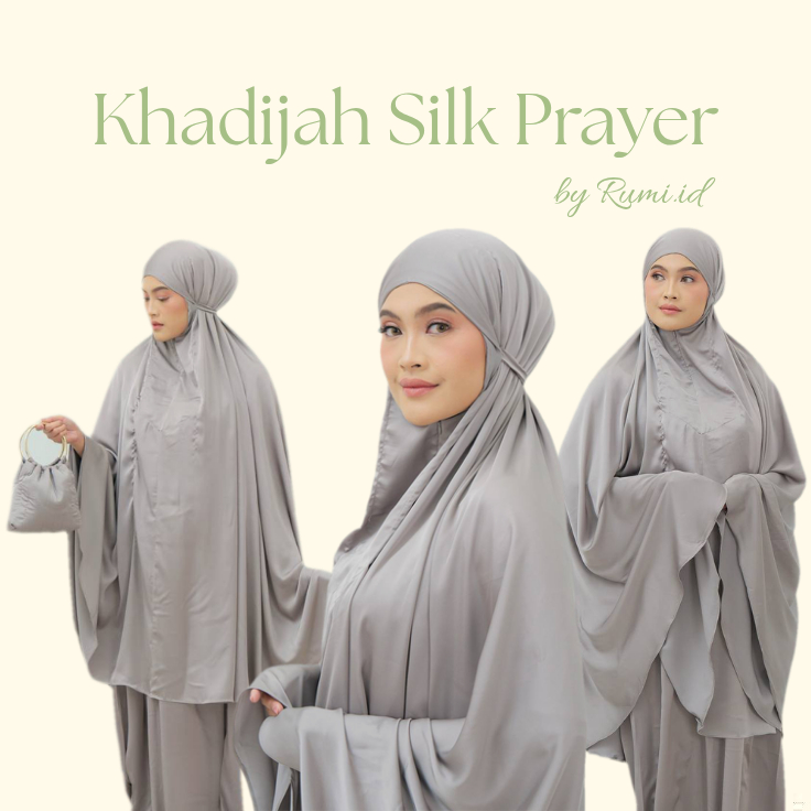 KHADIJAH SILK PRAYER | Mukena Silk Premium | Mukena Satin Premium Bahan Zara Silk