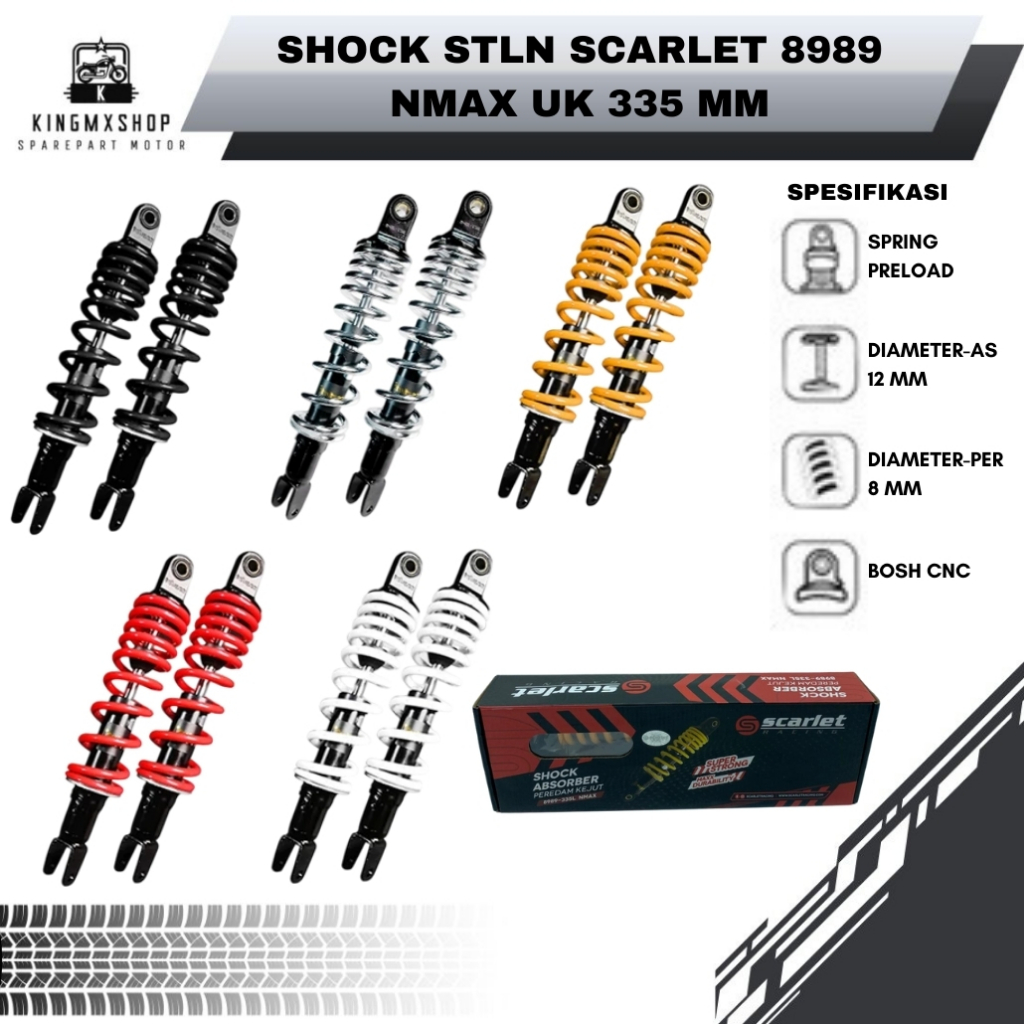 Shock Shockbreaker Scarlet Racing Setelan 8989 Nmax N-Max