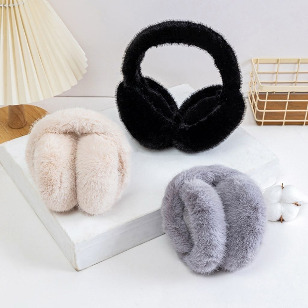 Earmuff Premium Dewasa Headphone Penutup Telinga Udara Dingin Bulu Empuk Untuk Winter Autumn