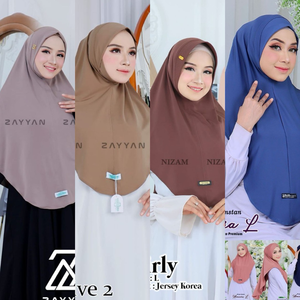 New Hijab Instan Bergo Segi Empat Swarovski Shellasaukia original