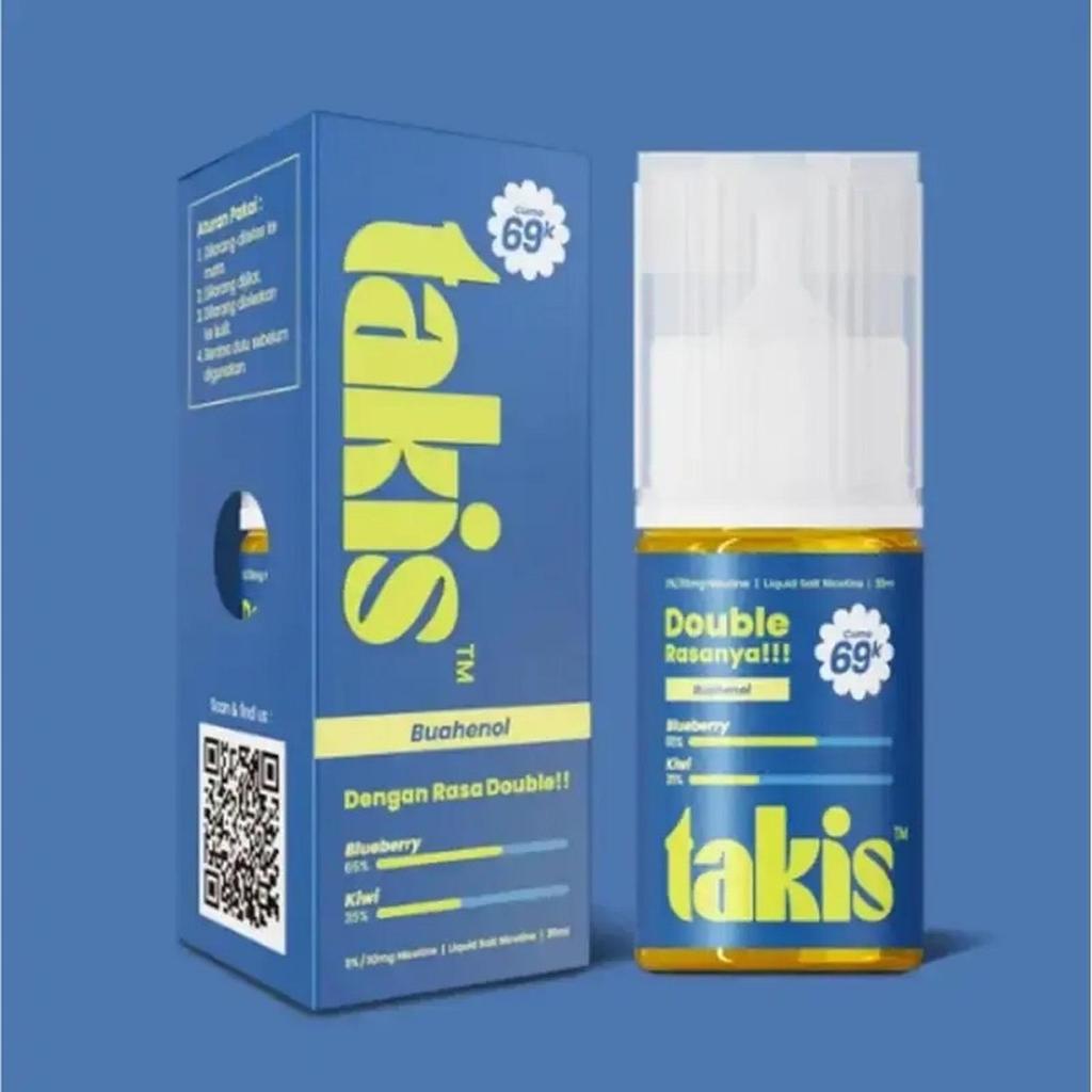 Takis Buahenol Saltnic 30mg 30ml Blueberry Kiwi Salt Nic Pod Pods Liquid Vape Buah Fruity