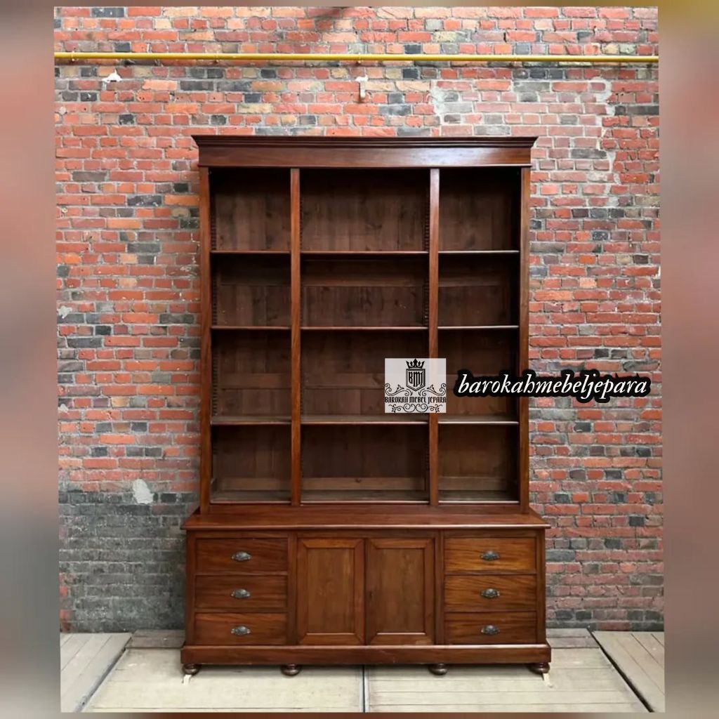filling kabinet jati, lemari buku minimalis, lemari penyimpanan file kantor