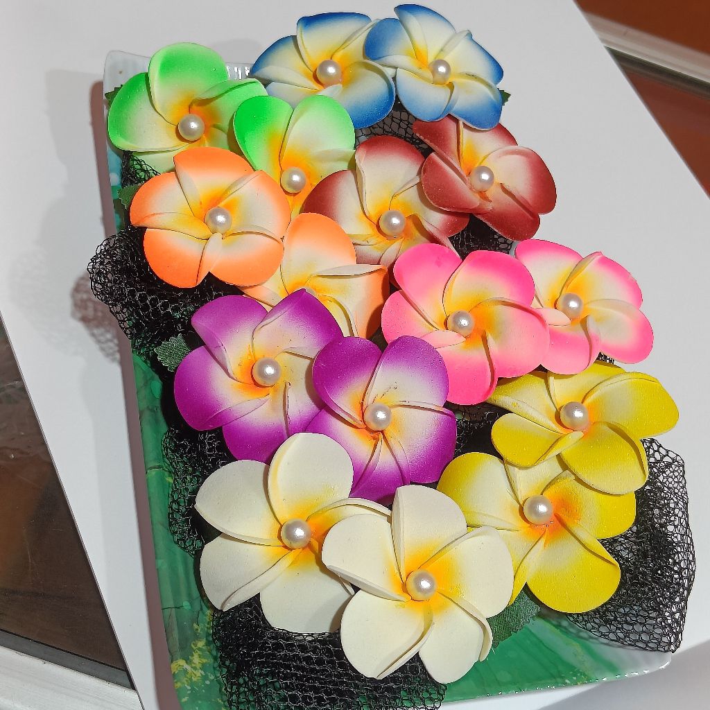 Jepit rambut arnet bunga kamboja / jepit rambut harnet bunga jepun bali untuk hairdo sanggul bali