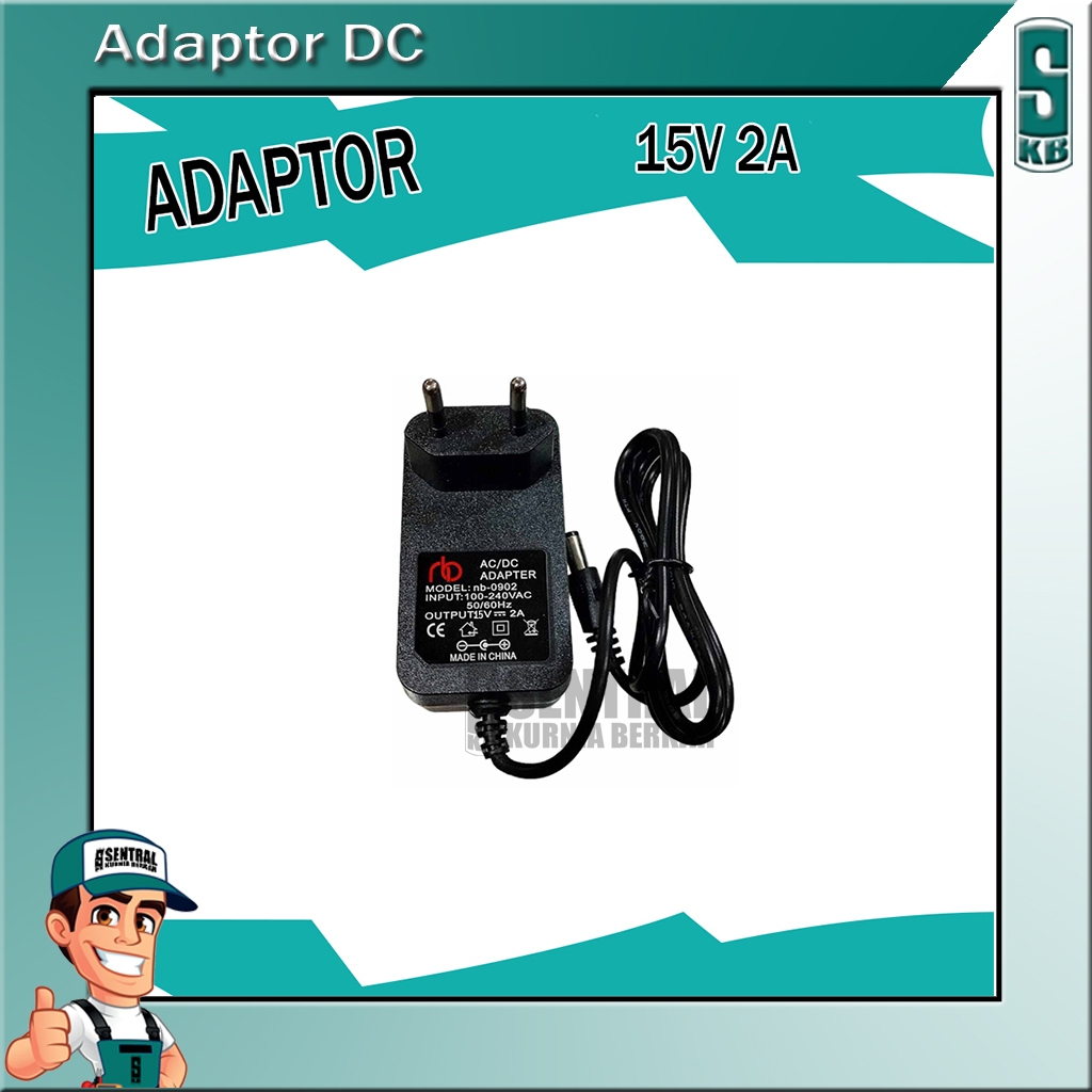 Adaptor DC 15 Volt 2 Ampere