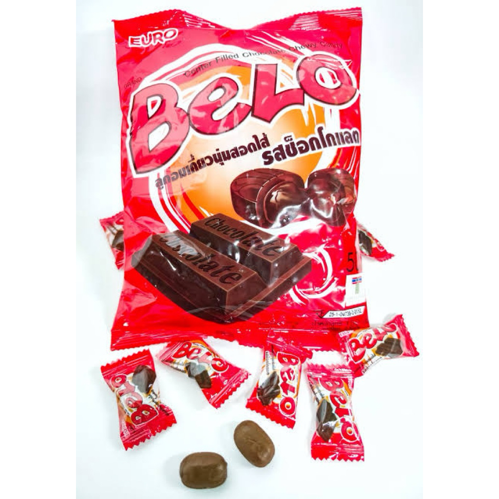Euro belo chewy candy chocolate permen chewy coklat import thailand