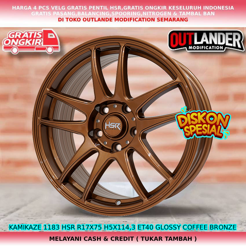 Velg racing untuk mobil Camry| Rush| RAVA| Corolla Cross| Supra| GR Yaris dll velg hsr kamikaze R17