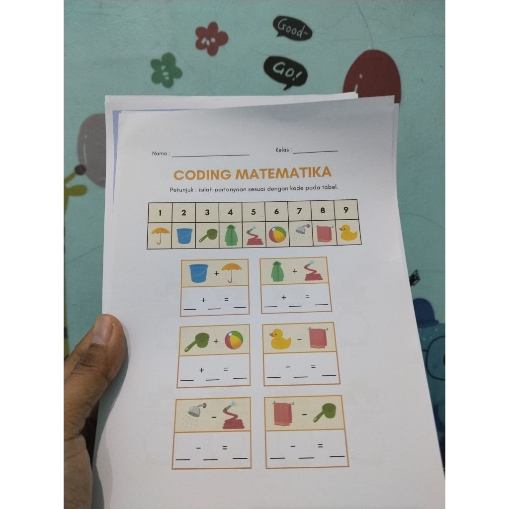 Lembar kerja anak/Worksheet seri 2 anak SD usia mulai 7 tahun