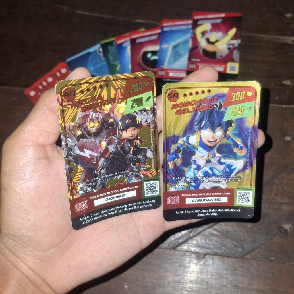 MONSTA GALAXY CARD Choki Choki BOBOIBOY BELIUNG DAN MECHA GENTAR