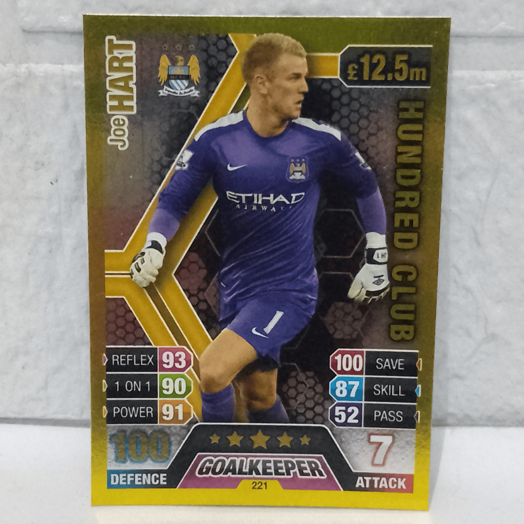 Kartu Match Attax Joe Hart Hundred Club • Limited Rare Card TCG Original