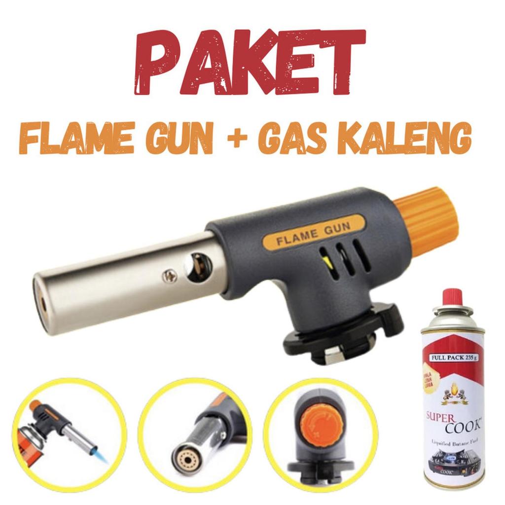 PORTABLE GAS TORCH FLAME GUN PAKET GAS PORTABLE BLOW TORCH FLAME GUN
