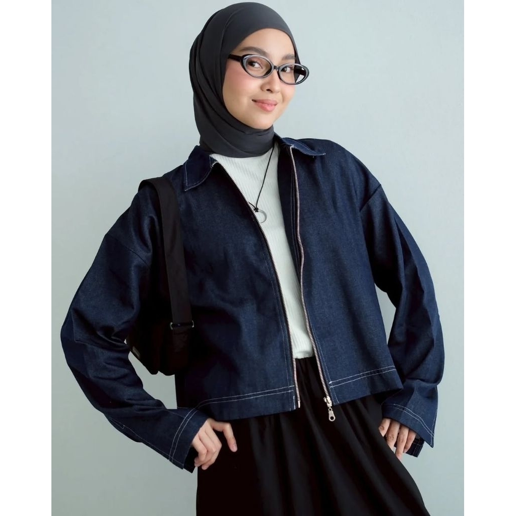 PARVIN DENIM JACKET by Rubylicious | JAKET | ATASAN WANITA | myrubylicious