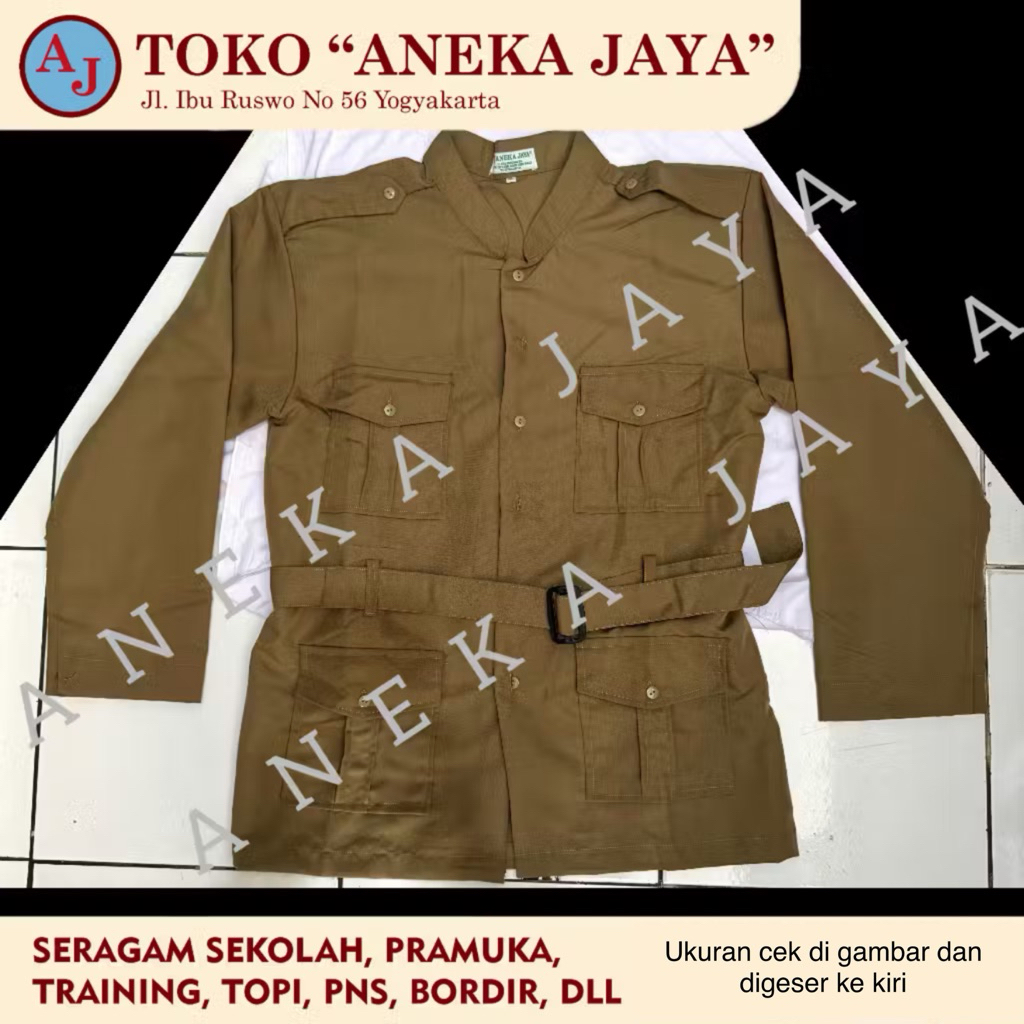 Kemeja HW Putri Muhammadiyah Hijau bahan OXFORD / Hem HW SD SMP SMA