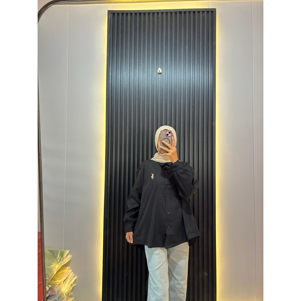 KEMEJA WANITA POLOS BABY CANVAS