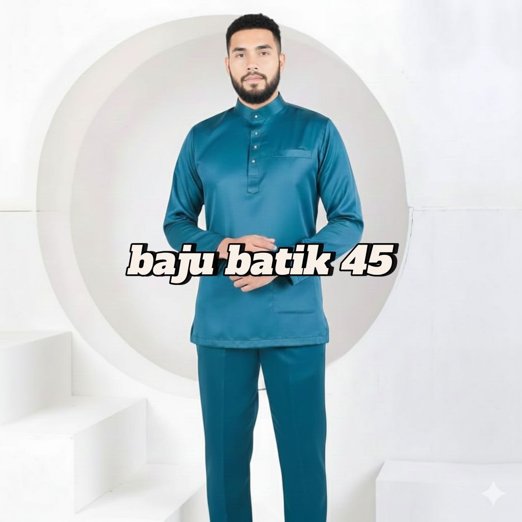 satu set dengan celana baju kurung Melayu baju teluk belanga baju melay
