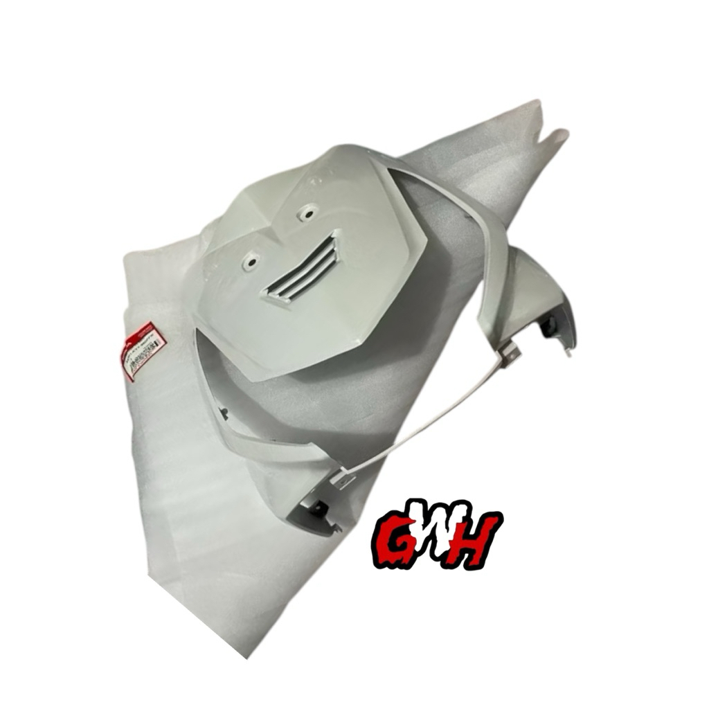 64301-KVY-960PFW Cover Tameng Panel Dada Lampu Depan Honda Beat Karbu Original Putih