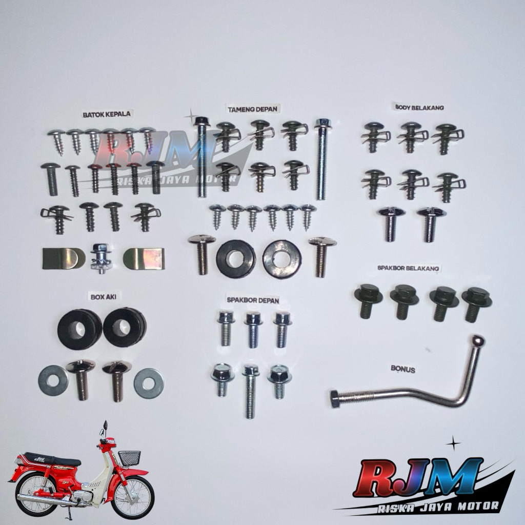 Baut Suzuki Rc 100 Fullset - Baut Fullbody Suzuki Rc Bravo Lengkap