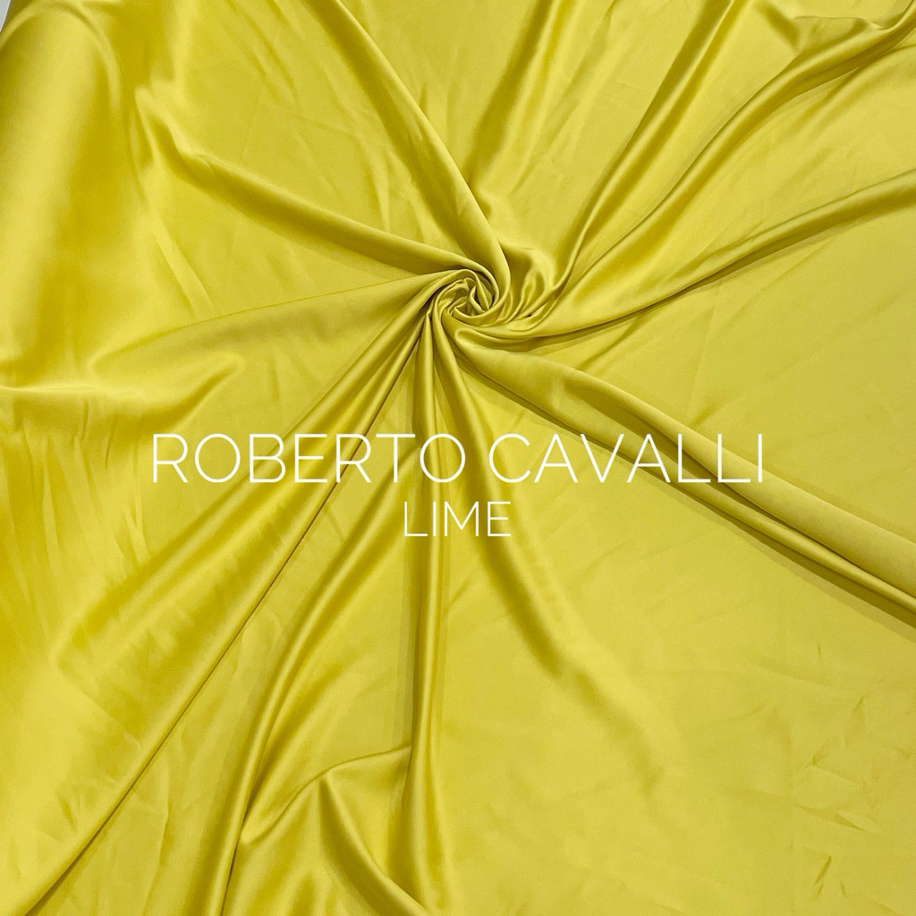 Kain Satin Roberto Cavalli/Warna Lime/Satin Bridesmaid