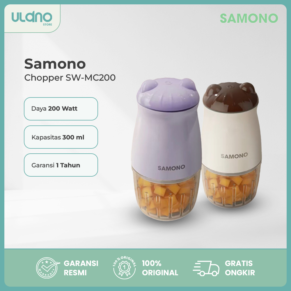 SAMONO Food Chopper Multifungsi SW-MC200 300ml | coper daging dan bumbu | blender bumbu dapur | chop