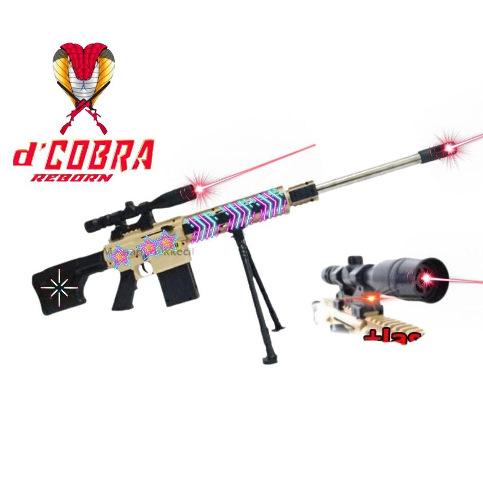 Mainan Anak Flashing Gun Dcobra Rebon M802 ainan Pistol Senjata Senapan Infrared Gun M802