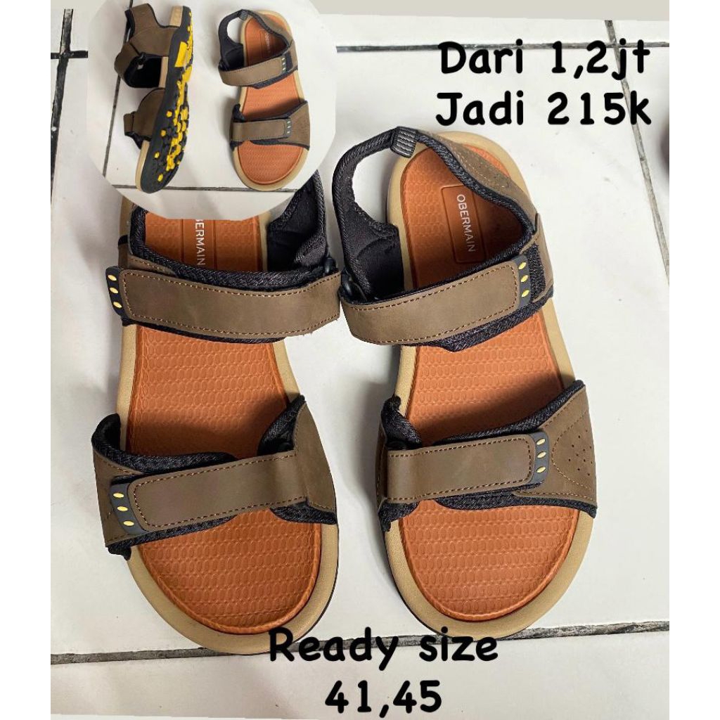 Obermain sandal pria kulit original dari obermain