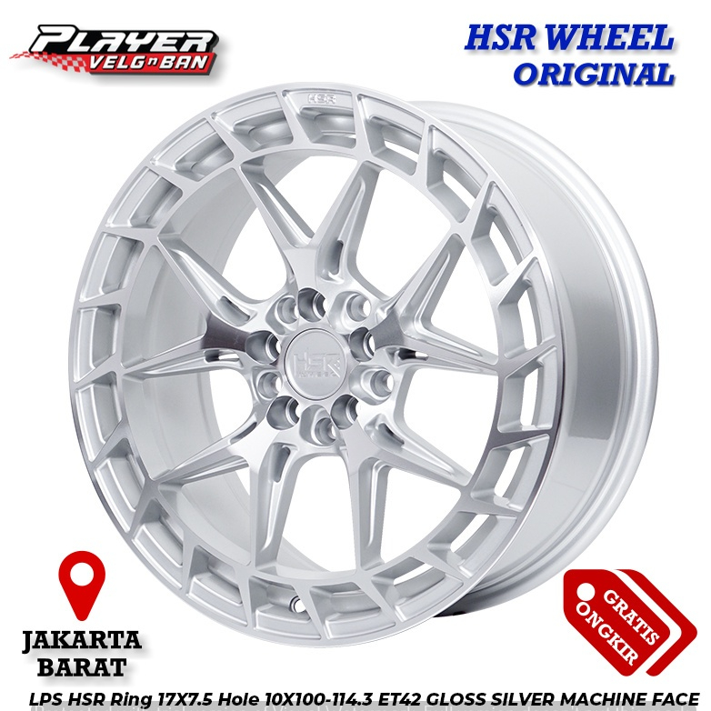 Felg racing mobil Ring 17 tampilan mewah new avanza xenia reborn xpander Vleg HSR LPS R17 Lebar 7,5