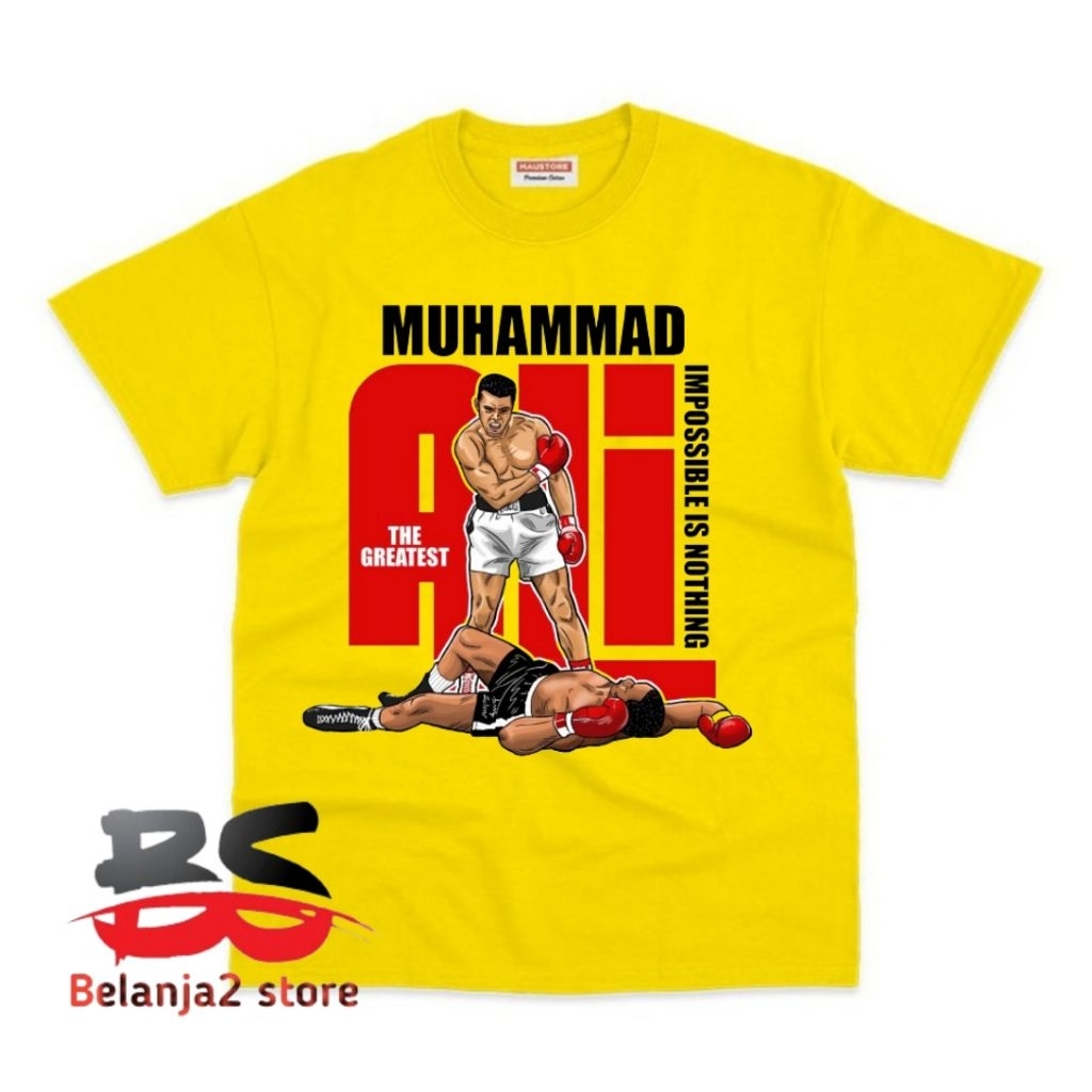 BAJU ANAK KAOS ANAK MOTIF GAMBAR LEGEND BOXING MOHAMMAD ALI ATASAN ANAK FREE NAMA
