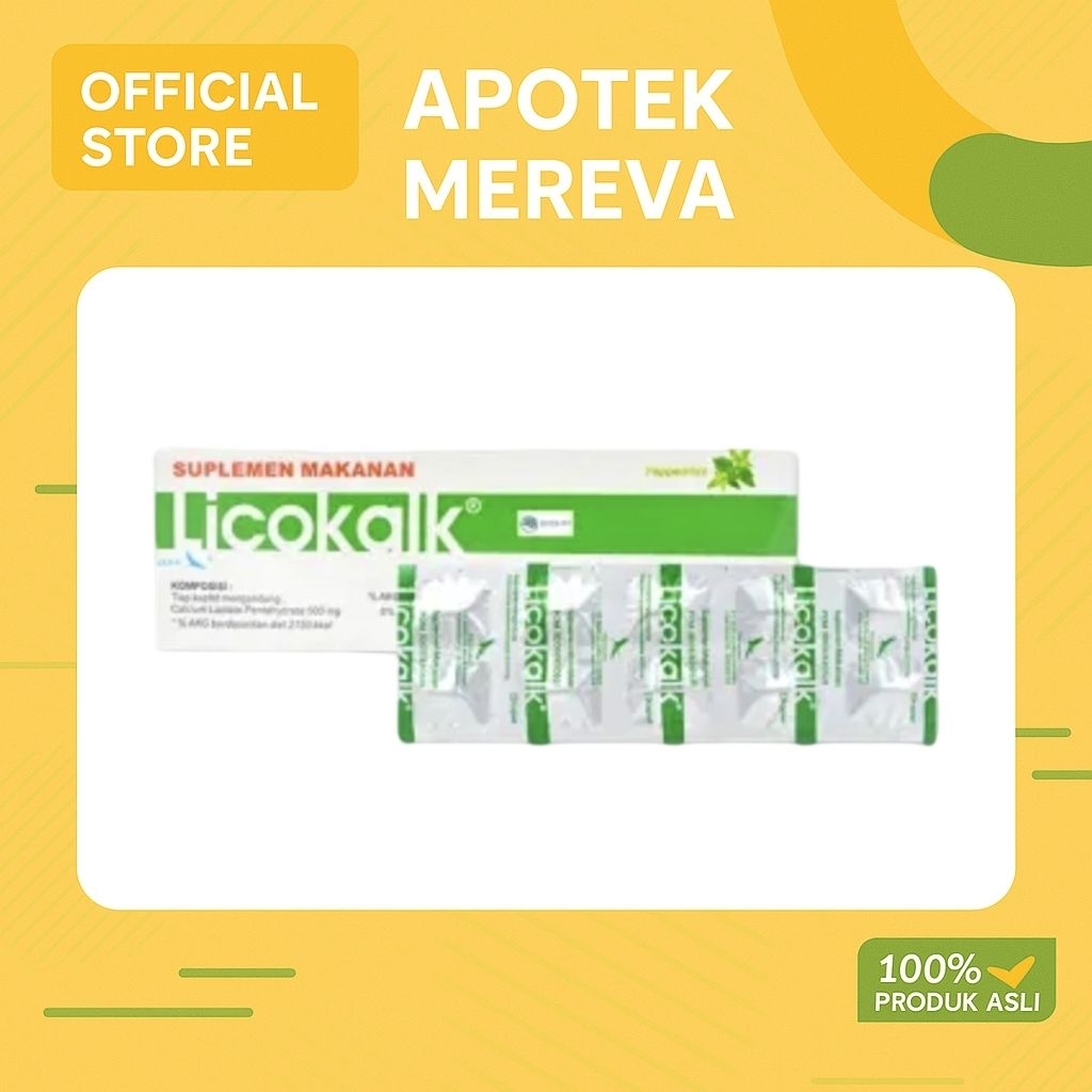 LICOKALK SUPLEMEN TULANG ISI @1 STRIP