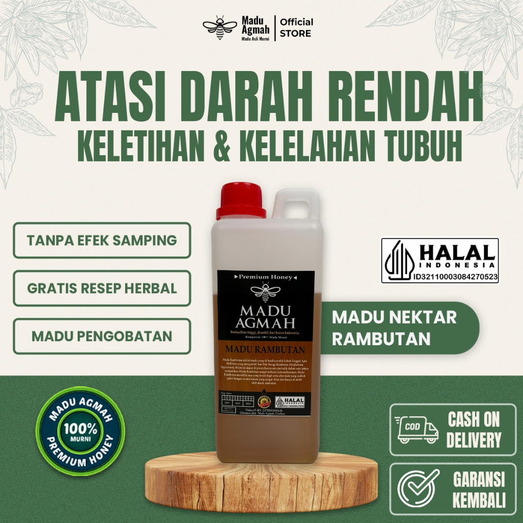 Madu Agmah Nektar Rambutan Atasi Anemia atau Kurang Darah, Keletihan & Kelelahan Berlebih