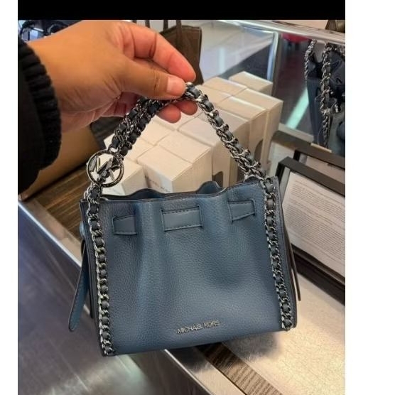 Ready MK Mina Small Chain Inly XCbody Cornflower
