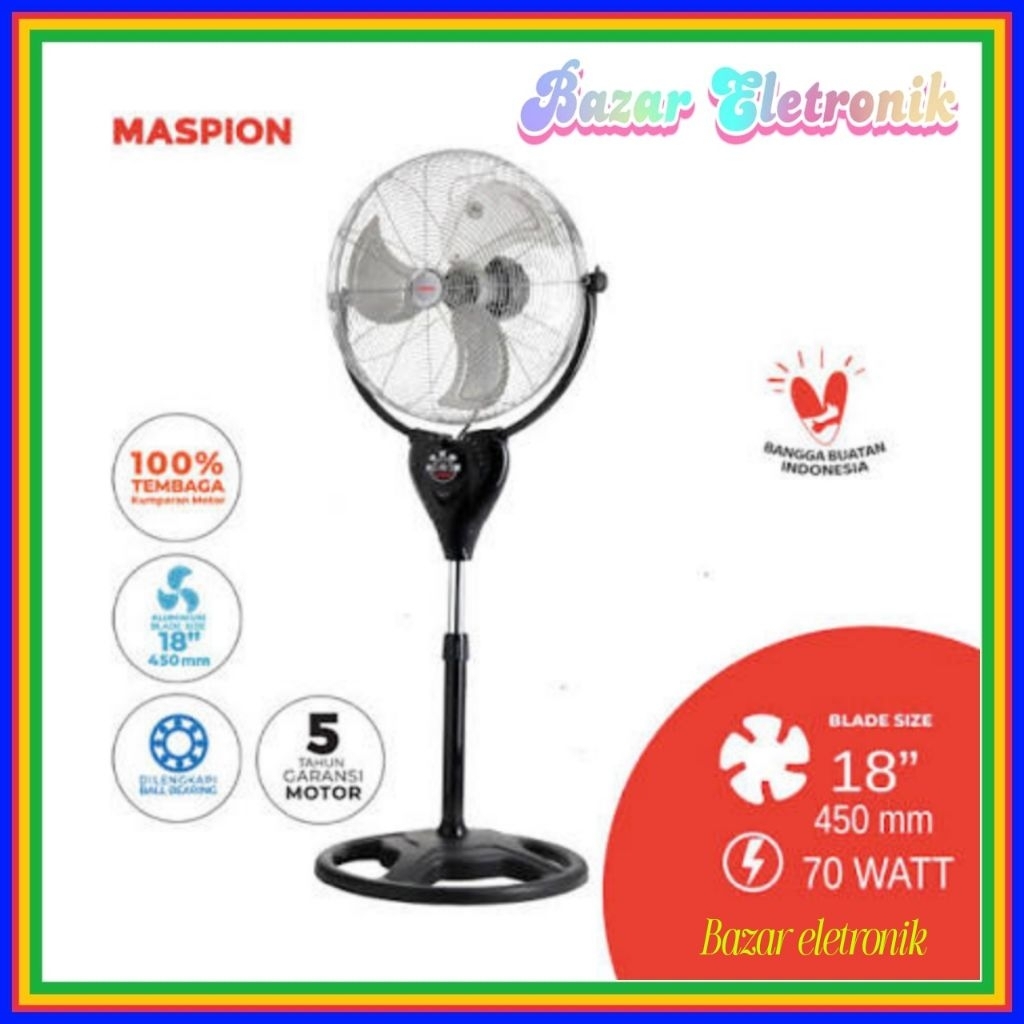 STAND FAN MASPION PW 1803RC / KIPAS ANGIN BERDIRI 18 INCH PW 1803 RC